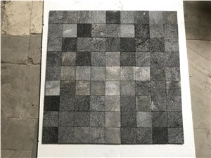 Black Lava Stone Tile Indonesia - Pedra Hitam Lisa 10X10x1cm