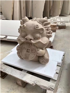 Beige Limestone Gascogn Beige Bust For Garden Decoration