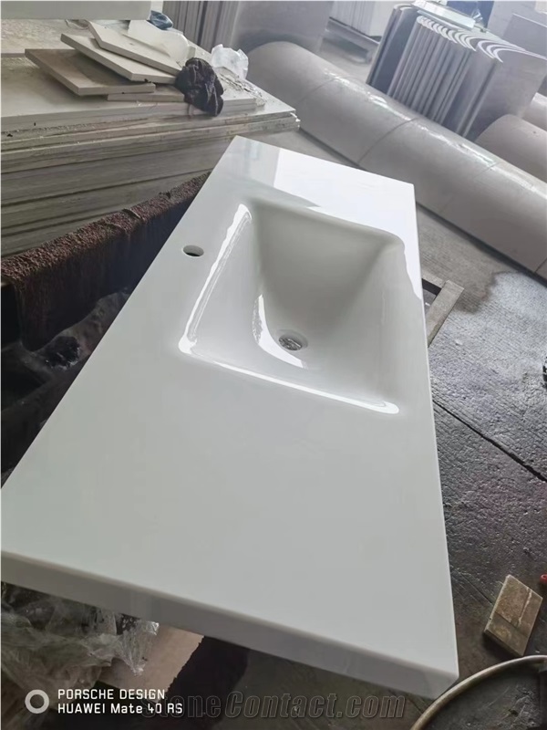 Stack Marble Pedestal Wash Basin Carrara Bathroom Art Sink
