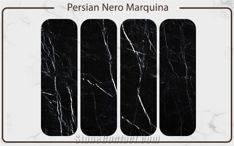 Persian Nero Marquina Marble Slabs