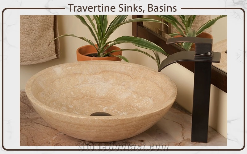 Travertine Wash Sinks, Basins