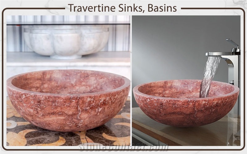 Travertine Wash Sinks, Basins