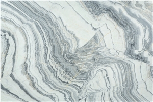 Wavy White Marble