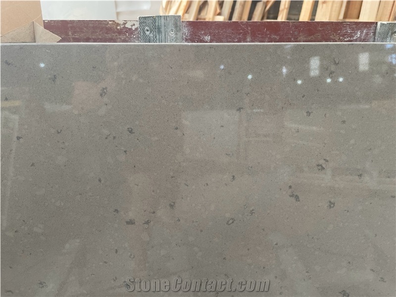 Brown Veining Engineered Countertop Quartz Top From Vietnam