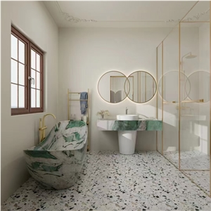 ZGP034 Green Stone Bathtub
