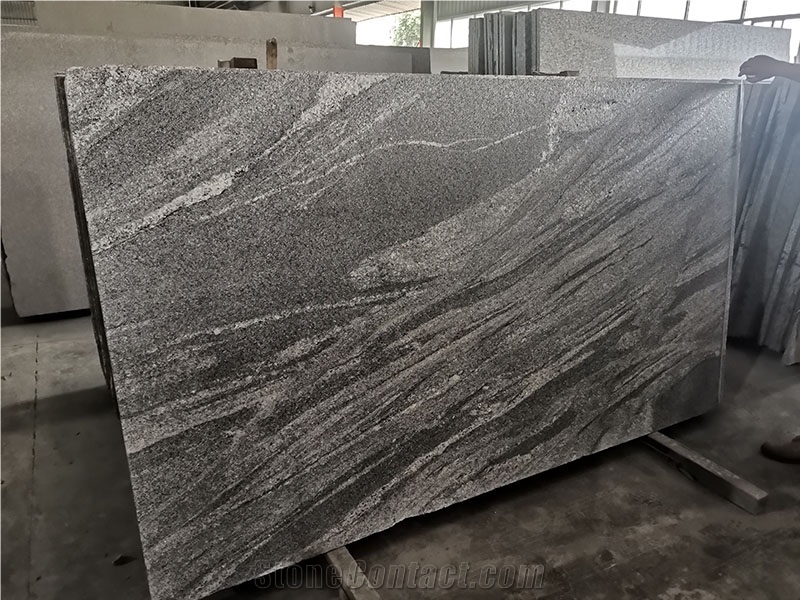 China Juparana Grey Granite Slabs Polished Finish