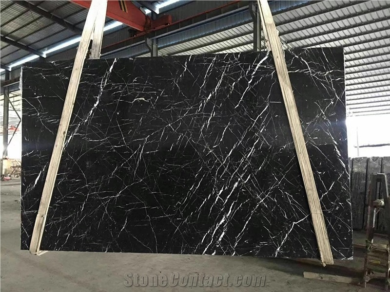 China Nero Marquina Marble Slabs
