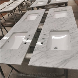 Carrara White Marble Hotel Bath Tops,Optimustone Carrara