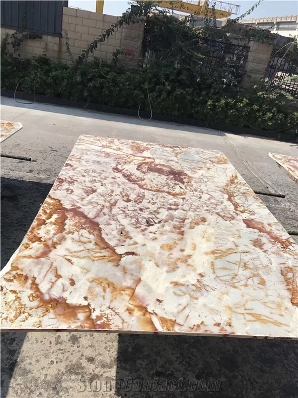 Brazil Vangogh Yellow Granite Slab Kitchen Tile Floor