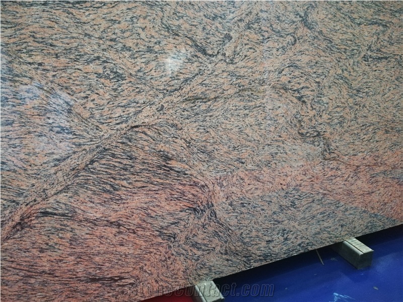 India Tiger Red Granite Slab Kitchen Tile Floor