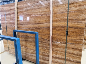 Iran France Golden Time Travertine Slab Kitchen Tile Floor