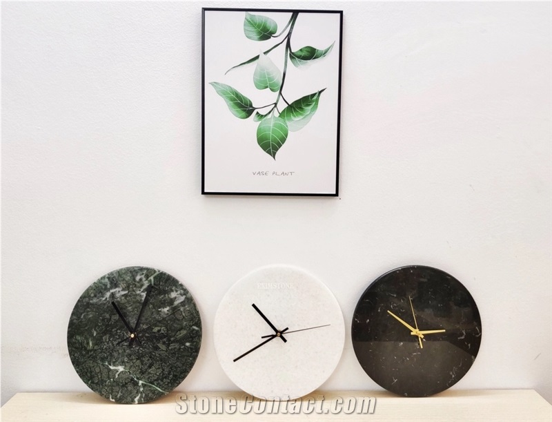 Vietnam Stone Product - Round Marble Table Clock