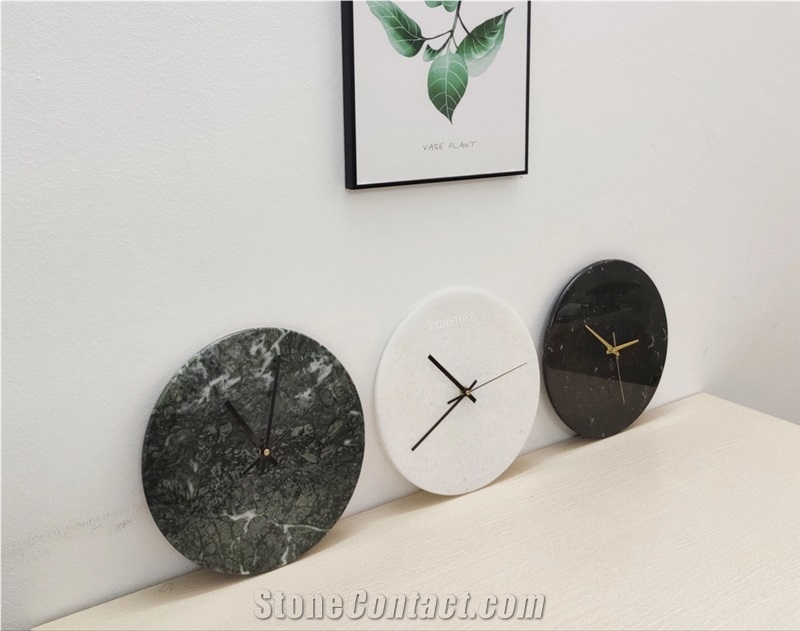 Vietnam Stone Product - Round Marble Table Clock