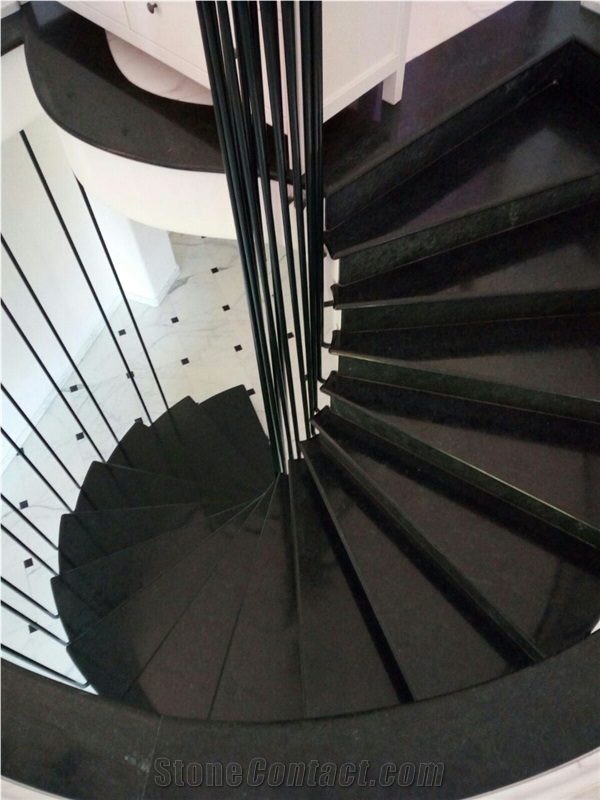 Spiral Staircase In Serpentino Classico Marble