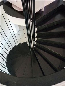 Spiral Staircase In Serpentino Classico Marble