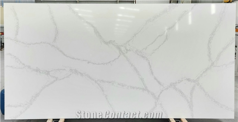 Florentina Calacatta Quartz Slabs, Engineered Marble