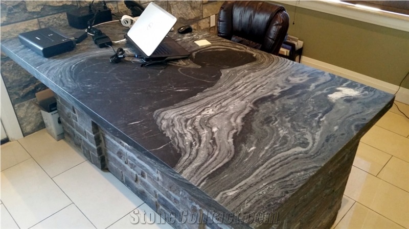 Green Glacier Quartzite Custom Desk Tops