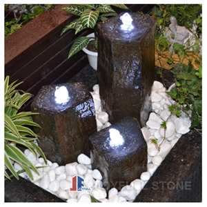 Basalt Column Fountains, Black Basalt Pillars