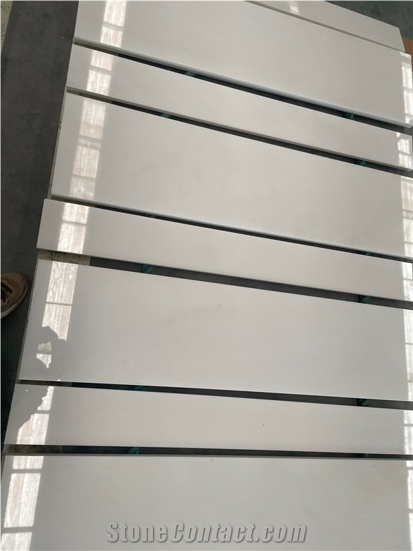 China Sichuan Pure White Marble Treads Of Stairs