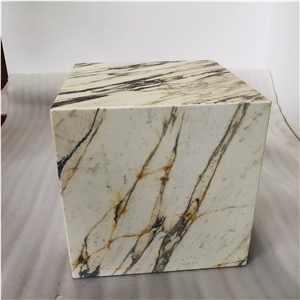 Natural Stone Square Block Marble Cube Table