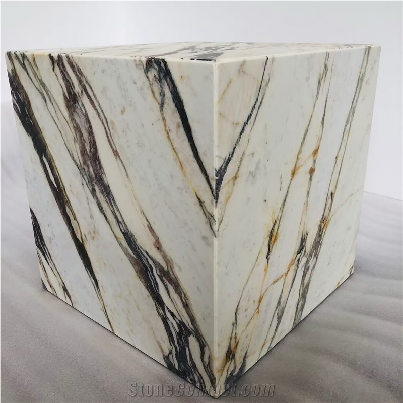 Natural Stone Square Block Marble Cube Table