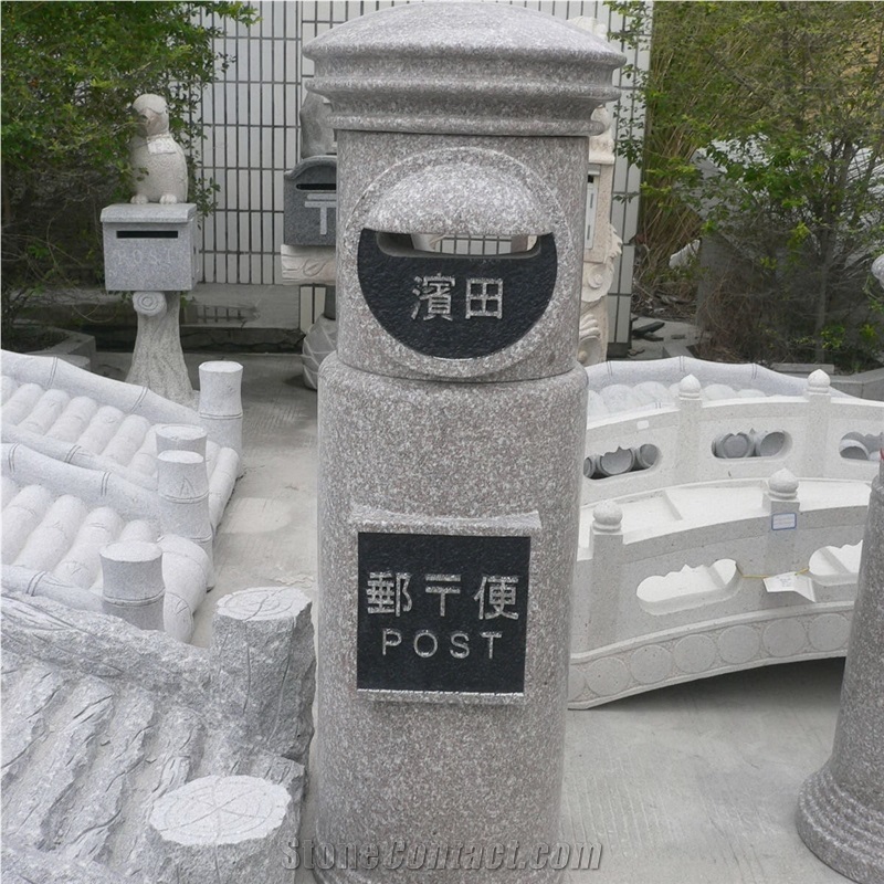 Outdoor Residential Natural Stone Sculptured Mailboxes