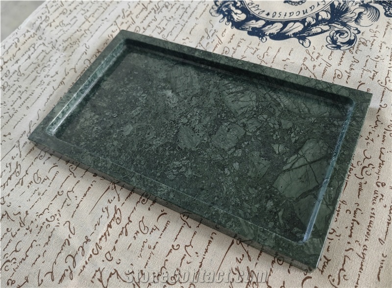 Green Marble Serving Plates