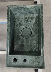 Wall Hung Empress Green Marble Sink