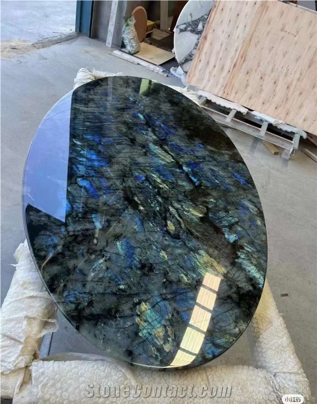 Labradorite Blue Granite Slab For Interior Design