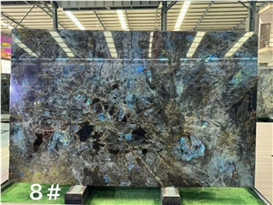 Labradorite Blue Granite Slab For Wall Cladding