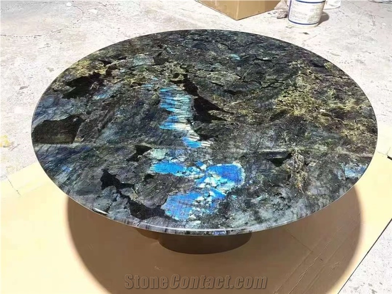 Labradorite Blue Granite Slab For Wall Cladding