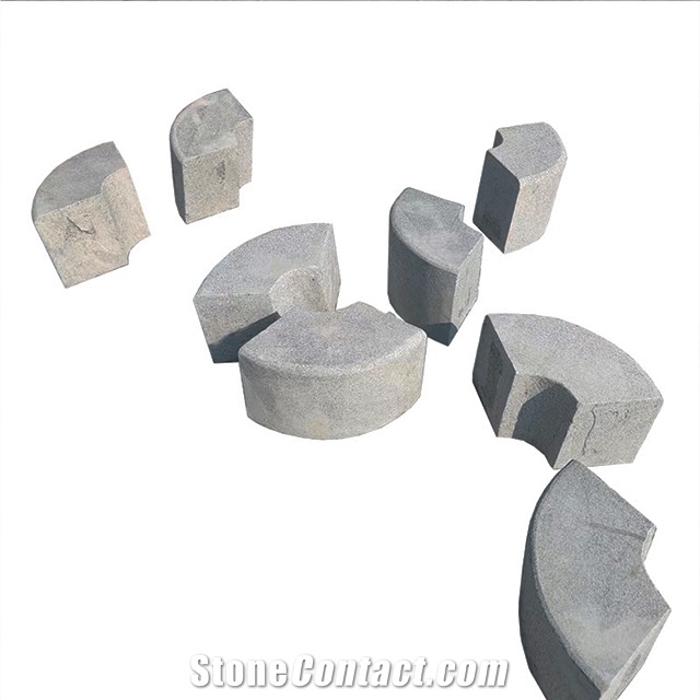 Granite Curved Kerbstone, Grey Granite Stone