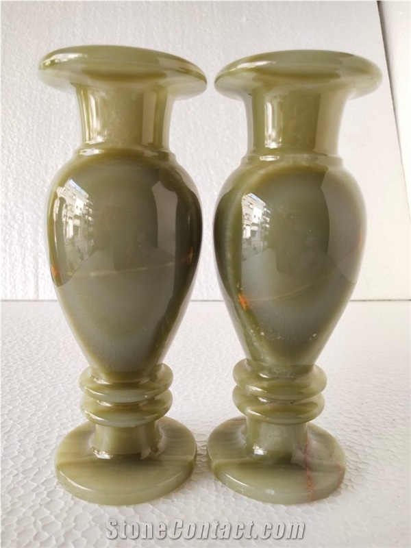 White Onyx Flower Vases