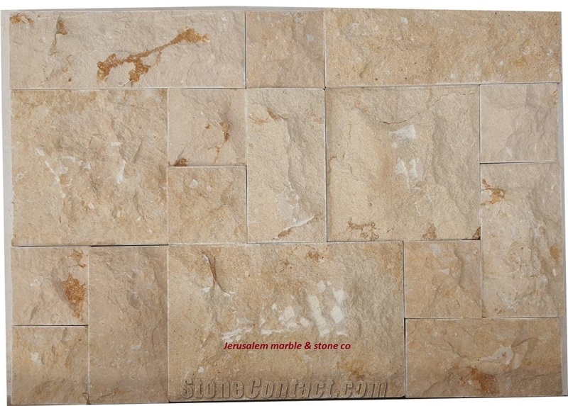 Jerusalem  Stone Pattern Split Face Veneer Facade