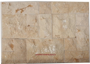 Jerusalem Stone Pattern Split Face Veneer Facade
