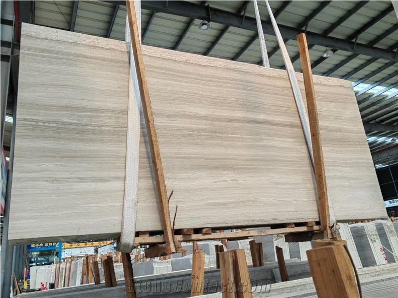 China Wooden White Marble Slabs Polished Floor Wall