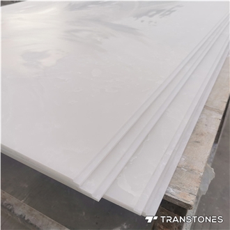 Translucent Stone Wall Panels Backlit White Alabaster Sheet