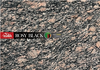 Rosy Black Granite Slabs