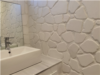 Antique White Marble Thassos Flagstones Wall And Floor Tiles