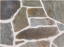 Forest Sepia Polygonal- Karystos Green Slate Flagstone