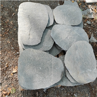 Kavala Grey Slate Oval Steps, Garden Stepping Pavement
