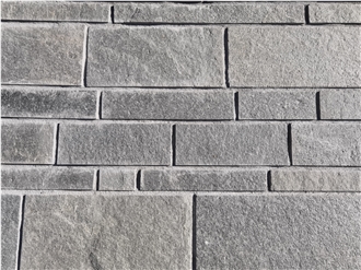 Machine Cut Kavala Gray Slate Wall Cladding Tiles