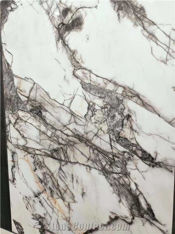 Sintered Stone Slabs Milas Lilac Marble Look Wall Decoration