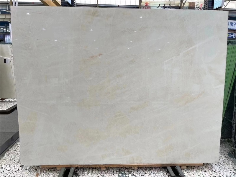 China White Ice Onyx Slabs Tile Home Wall Decoration