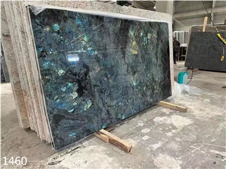 Emerald Blue Granite Slabs Galactic Volga Stone Tile