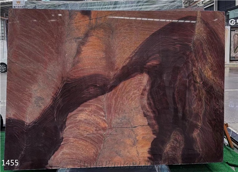Xango Quartzite Red Jasper Slabs Bookmatched Will Decoration