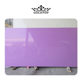 2Cm New Design Interior Pure Purple Color 2019 Quartz Slabs