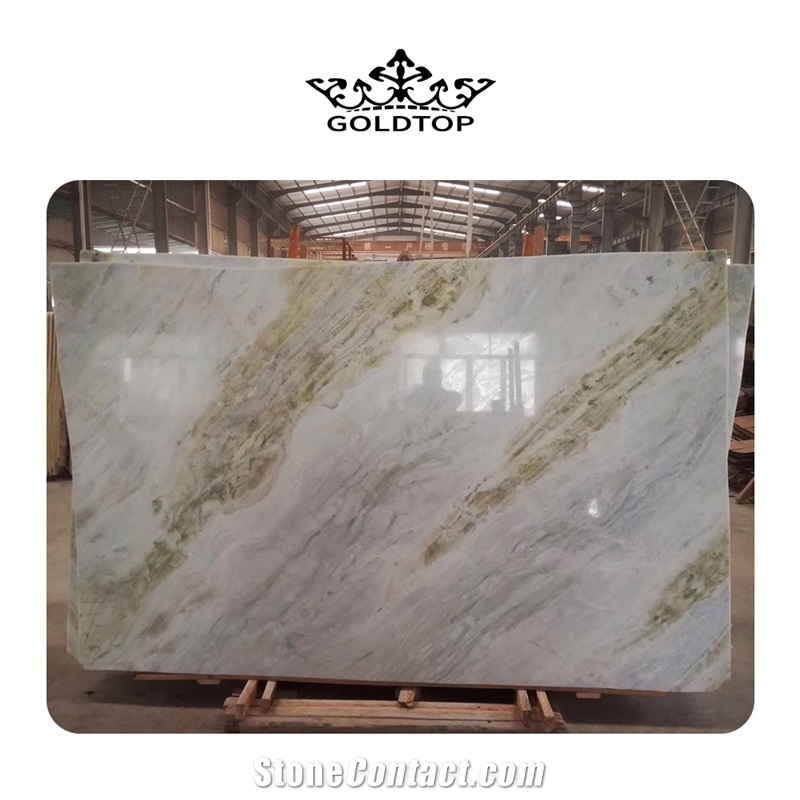 Goldtop Odm/Oem China Changbai Blue Jade Green Marble Slabs