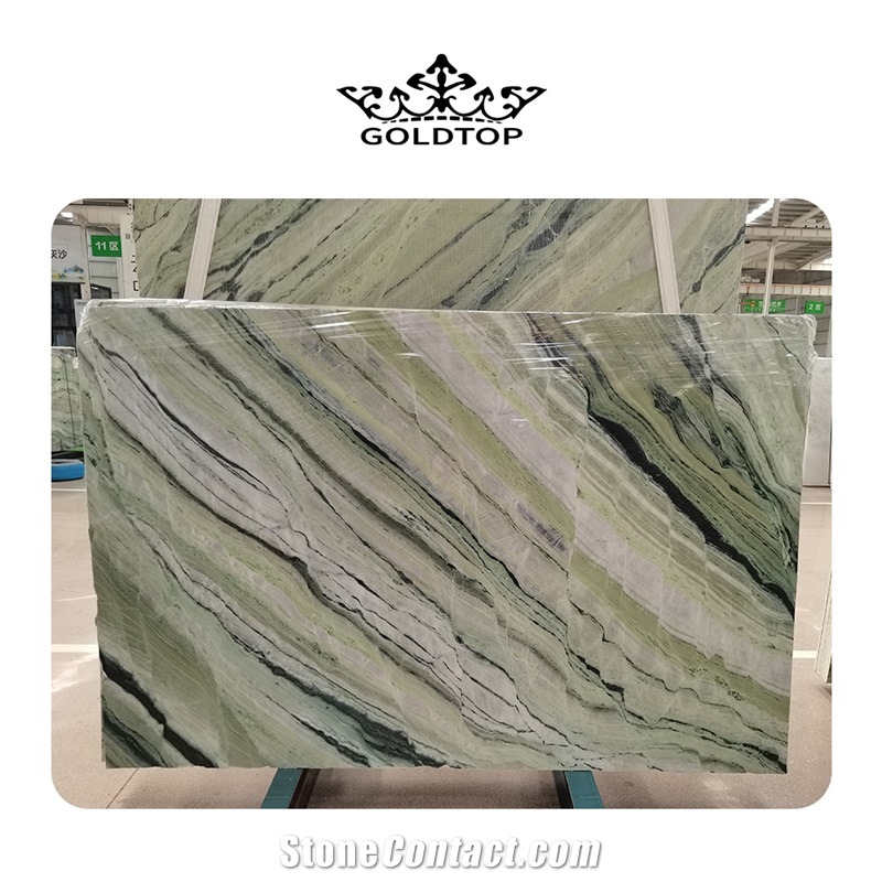 Goldtop Odm/Oem Green Cold Ice Jade Marble Slabs