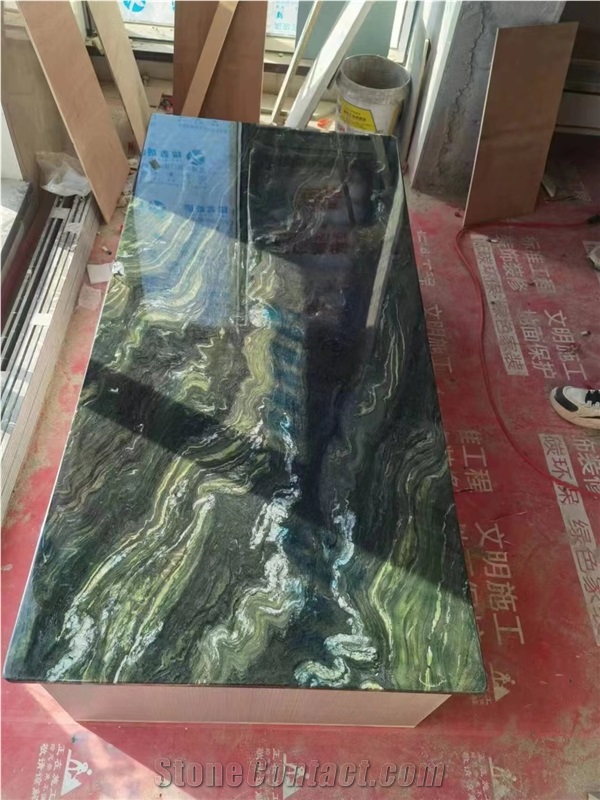Green Silk Quartzite Countertop Decoration